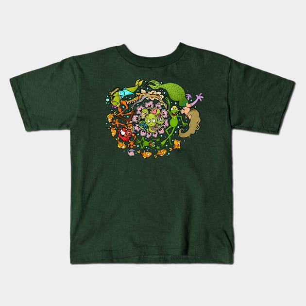 Octopus' Garden with the Muppets Kids T-Shirt by UzzyWorks